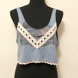LF Furst Of A Kind Crop Tank NWOT